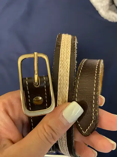 RARE Vintage Levi’s Leather & Jute Rope Belt – Orange Tab, View more