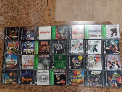 Lot of very playable and highly collectible PS1 games, some quite rare. Almost all are complete with...