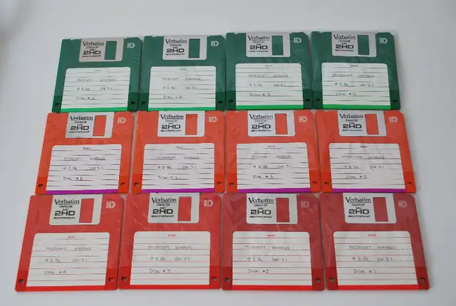 12 Pcs Lot - 3.5” Floppy Diskettes 1.44MB HD High Density Disks63904276721667120