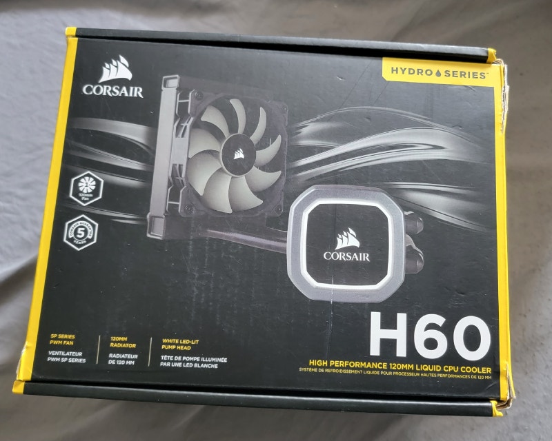 Hydro Series™ H60 (2018) 120mm Liquid CPU Cooler System Components