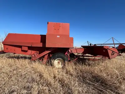 Pull type combines and swather . In good shape for year. Posting for a friend who doesn’t post . Con...