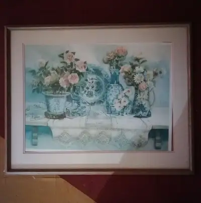 If the ad is still up, it is available! Decoration picture with frame, 34"x 27" Frame: 34 x 27 inche...