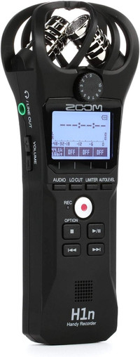 Zoom H1n Portable Recorder, Onboard Stereo Microphones