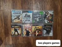 Two player games for ps3. 10 each (over 130 games in stock)