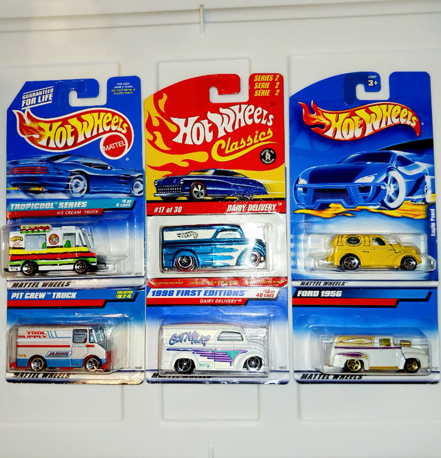 6 Hot Wheels ICE CREAM PANEL DAIRY DELIVERY RED LINES FIRST EDIT in Toys & Games in Hamilton