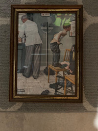 16x20 Norman Rockwell "The Shot - Boy at Doctor'sOffice