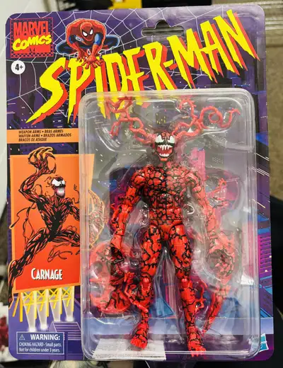 Marvel Legends Spider-Man Retro Carnage Target Exclusive Figure, View more