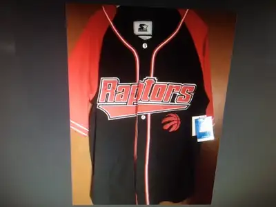 NEW RAPTORS NBA STARTER JERSEY tags attached as seen in picture has been in storage in garment bag t...