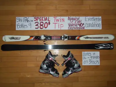 Plusieurs ensembles ski alpin twin tip titanium 165 168 170 cm, View more
