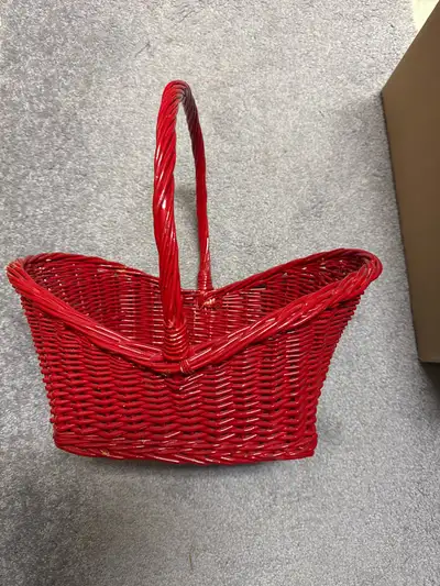 Never used Red Basket 14”x13”, View more