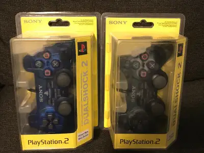 PlayStation 2 PS2 sealed controllers ocean blue & slate gray HTF, View more
