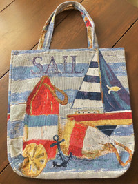 Carrying Bag Sail Handles Beach Purse Tote Ocean Holiday Carry 