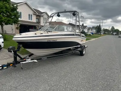 2005 Tahoe Q6 190 hp MerCruiser V6, wake tower with aftermarket sound system. Comes with matching Ta...