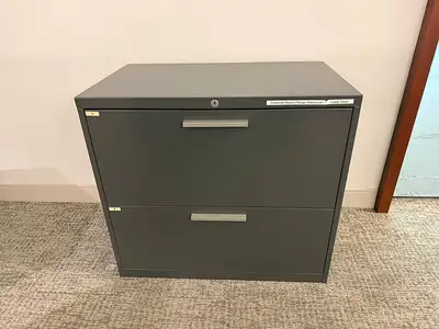 Grey 2 Drawer Filing Cabinet-Used Cabinets For Sale-Call Now!, View more