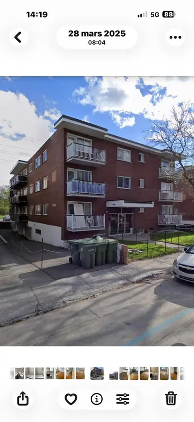 Appartement à louer à Ahuntsic libre immédiatement.Situé au 1 étage, Grand 3 1/2 et Proche de Métro....