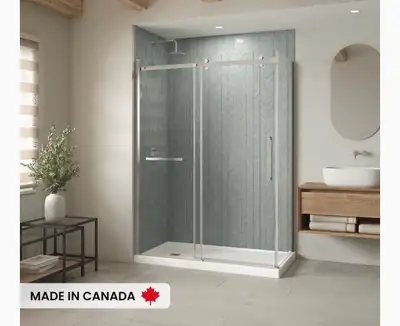Brand new in box Retails $1300 60x30 corner shower base Left hand drain
