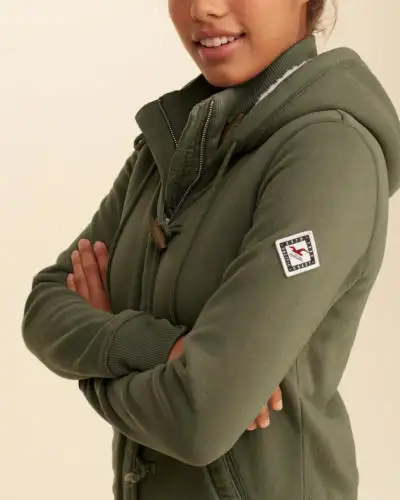 NWT Hollister by Abercrombie Sherpa Lined Toggle Jacket Sz S & M, View more