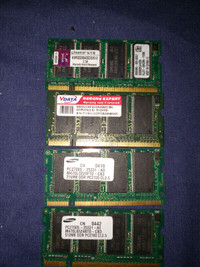 3x512MB 1x256MB Laptop RAM Untested-Pulled out of laptops.