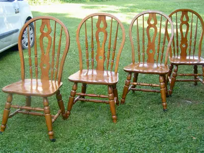 4 Windsor back CHAIRS, View more