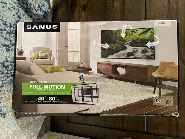 Sanus SuperSlim Full Motion TV Wall Mount for 40" - 80" TVs in Video & TV Accessories in Ottawa