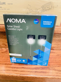 NOMA Indoor/Outdoor Pure White LED Solar Dual Shed Wall Lights, 