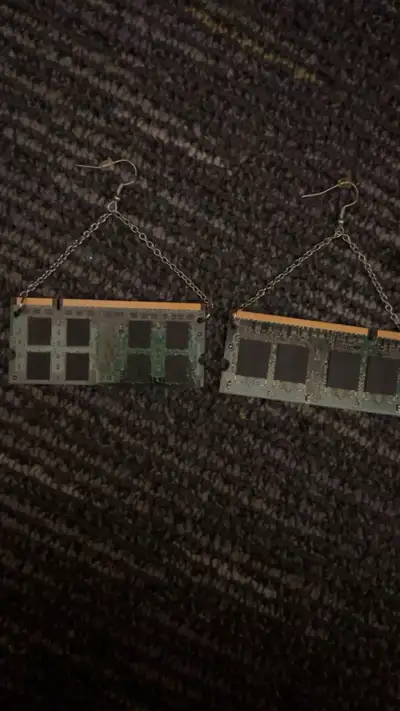 DDR2 Ram earrings, View more