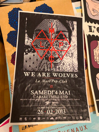 We Are Wolves - La Mort Pop Club - Affiche