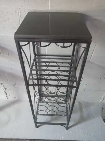 large tall wrought iron wine rack, View more