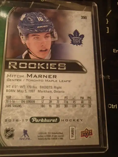 carte de hockey 2016-17 parkhurst rookies mitch marner62854393432321121