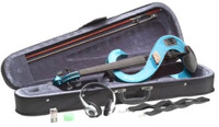 Stagg EVN 4/4/2014 MBL Silent Violin set/case, metallic blue