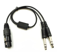 Airbus XLR5 to GA Dual Plug 5 Pin Headset Adapter Aviation