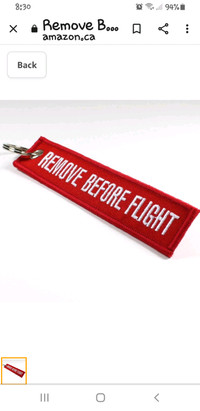 REMOVE BEFORE FLIGHT key tags