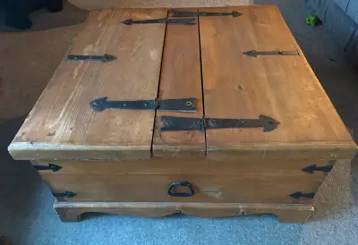 Rustic Solid Wooden Chest, View more