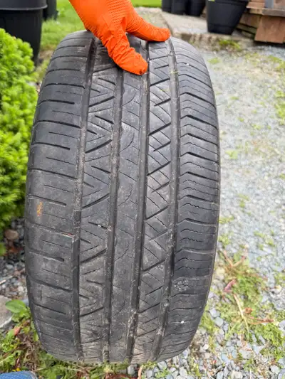 I'm selling a used Cooper Zeon tire, size 225/45/17. I measure about 7/32 nd remaining so lots of we...