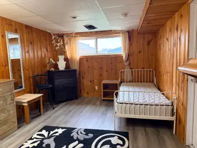 Furnished private bright basement room with attached bath is available now. Quite place to live in c...