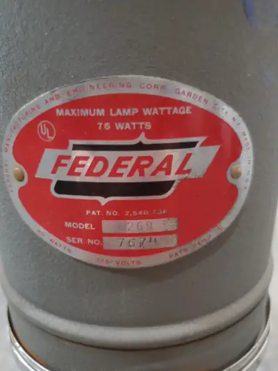 Vintage Federal brand picture photo enlarger model 269. Good working condition. Looks complete nothi...