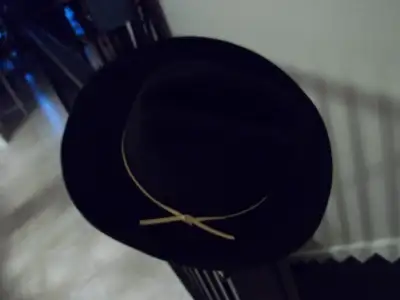 A felt black cowboy hat From Yellowstone National Park Size tag has been removed, not sure on that H...