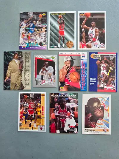 10x Random Michael Jordan Cards Upper Deck Skybox Fleer HOF, View more