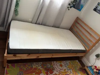 Twin mattress IKEA bed with a mattress, View more
