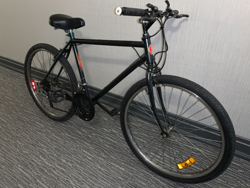 Great bicycle, bike 18 speed, dark green/black, Made in Canada