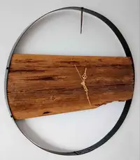 Rustic barrel ring clock 22”