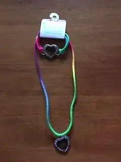 Heart-shaped Mood necklace & bracelet set from The Children's Place New Condition Comes from a smoke...