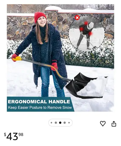 Ergonomic Snow Shovel, View more