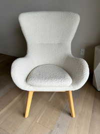 Sherpa  cream  chair