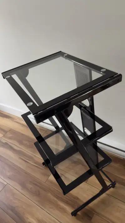 Black Metal/Glass Shelf, View more