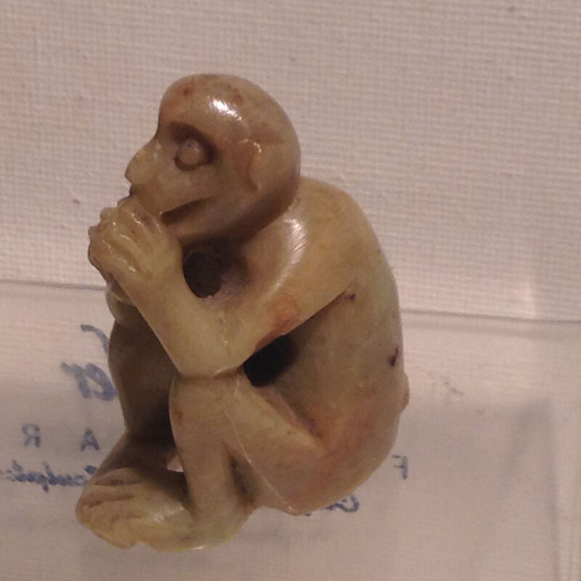 Antique Chinese Beautiful Stone Figures of Monkey in Arts & Collectibles in Vancouver - Image 2