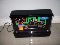 Vintage Ford Clock Black Light By Geminii Display 1988 Made USA