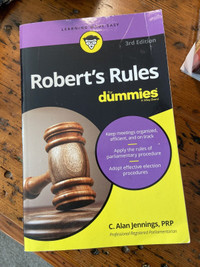 Robert’s Rules for Dummies 3rd edition 