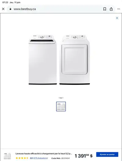 Laveuse Sécheuse Samsung, View more
