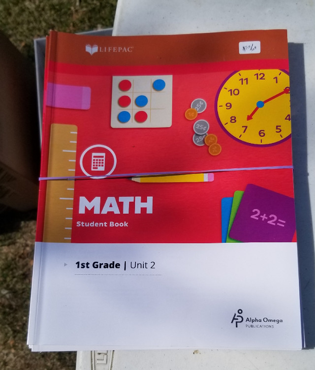 Lifepac 1st grade math - units 2 - 10.  New. in Textbooks in Edmonton - Image 3
